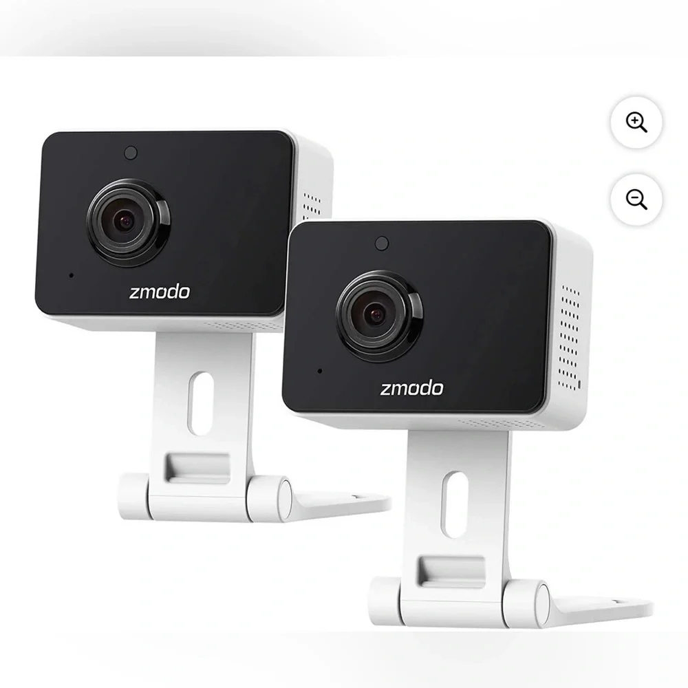 Zmodo. Two Indoor Webcams in Black & White - High-Definition Monitoring